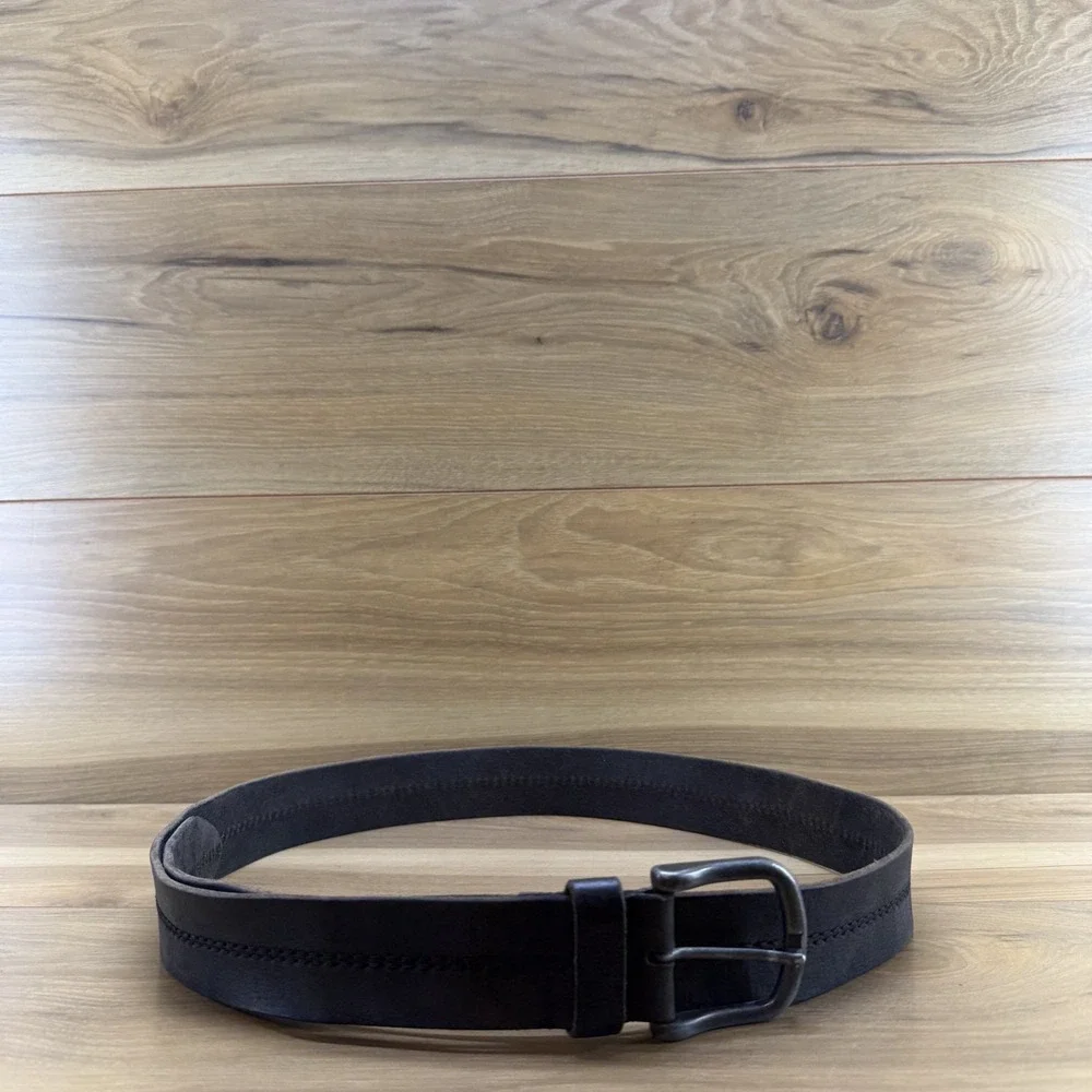 Lucky Brand Mens Belt Size 42 Black Leather Casual Everyday